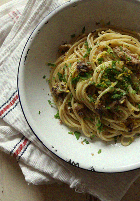 Spaghetti with Sardines & Lemon 1
